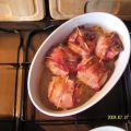 Eingewickelte Pfirsiche - überbacken