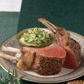 Lammkarree mit Zucchini-Minz-Püree