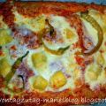 Vollkornpizza mit Artischocken und Mozzarella