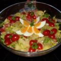 Bunter Kartoffelsalat mit Würstchen
