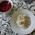 Milchreis mit Himbeergrütze