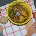 Rhabarber-Curry mit Kartoffeln und roten Linsen