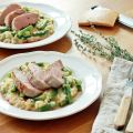Schweinefilet auf Bohnenrisotto