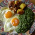 Spinat, Spiegelei & Bratzkartoffeln
