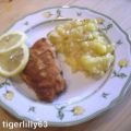 Gebackenes Fischfilet mit Kartoffel-Gurken-Salat