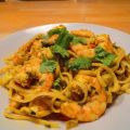 Super-speedy Sinhalese linguine prawns