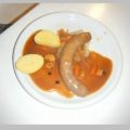 Schlesische Wurst in Biersoße