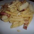 Spargelcarbonara mit Speck