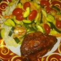 Indisches Hühnchen mit Zucchini (-Kürbis)-Gemüse
