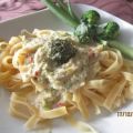 Tagliatelle mit Frischkäse-Brokkoli -Sause