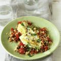 Rotbarsch auf Tomaten-Kapern-Couscous