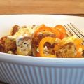 Paprika Ei mit gerösteten Brot