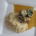 Involtini mit Estragon Risotto