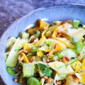 Zucchini Pappardelle mit Feta und Zitrone