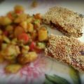 Tofu paniert mit gepufftem Amaranth