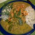 Curry-Shrimps-Pfanne