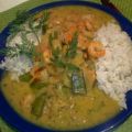 Curry-Shrimps-Pfanne