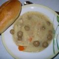 Spargelcremesuppe mit Champignons