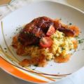 Hähnchenschenkel mit Curryreis und süß-scharfer[...]