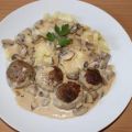 Hackbällchen in Champignon-Sahne-Soße mit[...]