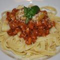 Tagliatelle mit Hähnchen-Feigen-Ragout
