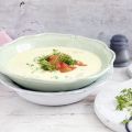 Kartoffelcremesuppe mit Räucherlachs