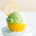 Zitronen-Basilikum-Sorbet