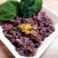 Zitronen-Risotto mit schwarzem Reis (vegan)