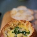 Verstecktes Ei im Brötchen