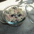 Salate:  Reissalat mit Schinken und Obst