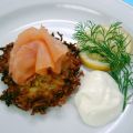 Reibekuchen mit Lachs