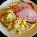 Warmer Kartoffelsalat mit Kasseler-Lachse