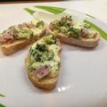 Bruschetta mit Broccoli und Schinken