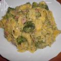 Nudeln mit Broccoli-Schinken-Soße