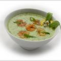 Bärlauchsuppe mit Garnelen