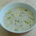 vegane Käsesuppe (oder Lauchsuppe)