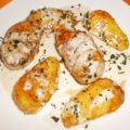 Medaillons mit Birne und Gorgonzola