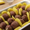 Hackbällchen-Kartoffel-Tarte