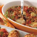 Zwiebelgratin mit Schinken