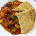 Gemüse: Ratatouille mit Reisfladen