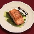 Honigglasierter Lachs auf grünem Bett (Andreas[...]