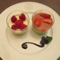 Basilikum-Mousse mit Prosecco-Erdbeersoße und[...]