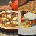 Kürbis-Tomaten-Quiche mit Ziegenkäse