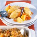 Grießnocken mit Kürbis-Zimt-Sauce