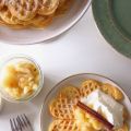 Waffeln mit Tonka und Apfelkompott