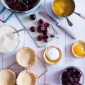 Lemon Curd, Ricotta & Kirsch Tartlets