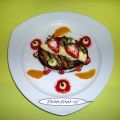 Erdbeerzunge mit Vanille-Sahne-Creme