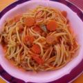 Asiatische Spaghetti mit Hackfleisch