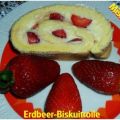 ~ Kuchen ~ Erdbeer-Biskuitrolle