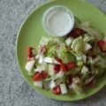 Eisberg-Gurken-Salat mit Erdbeeren und Melone